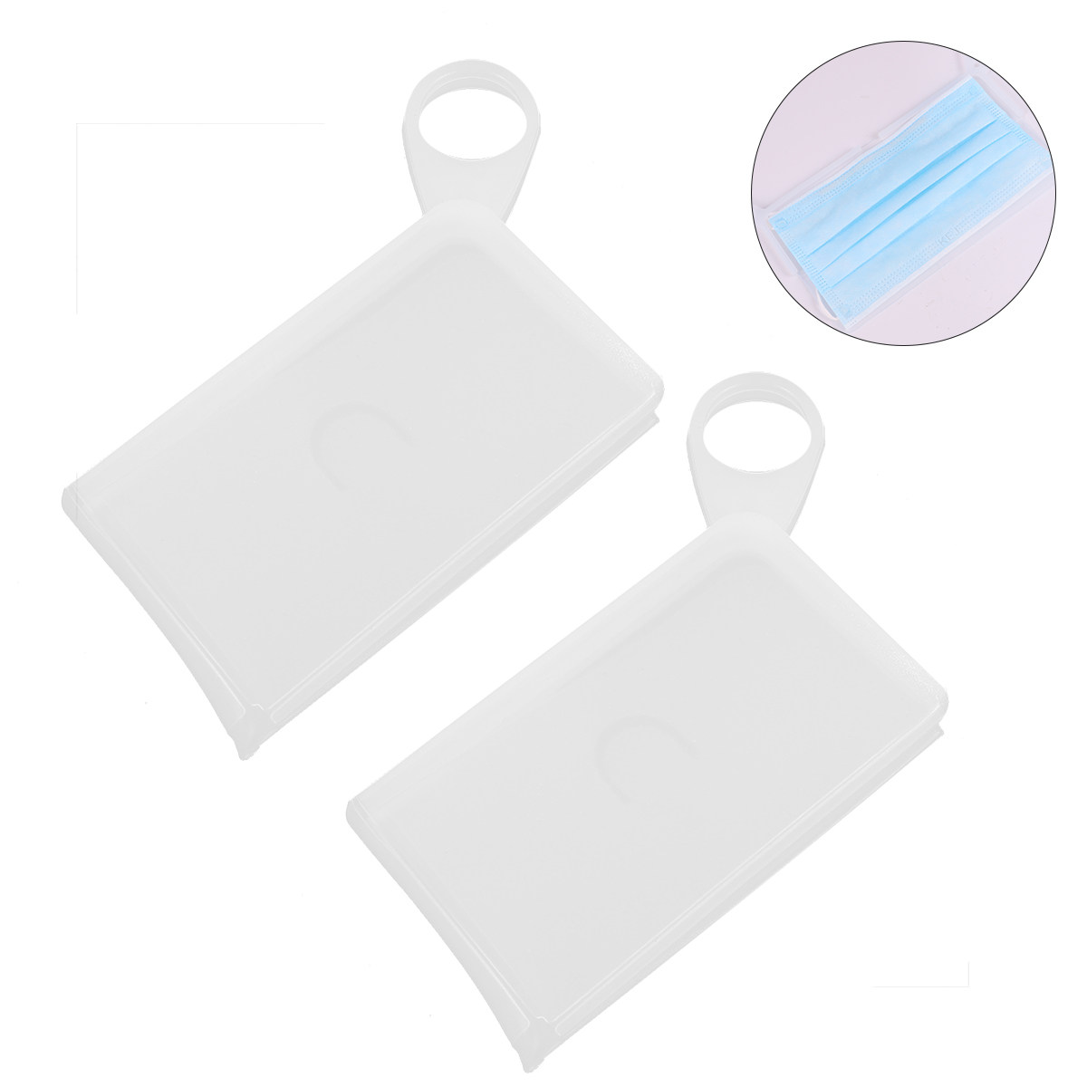 Face Mask Storage Box - قطعتان من علب تخزين أقنعة الوجه
