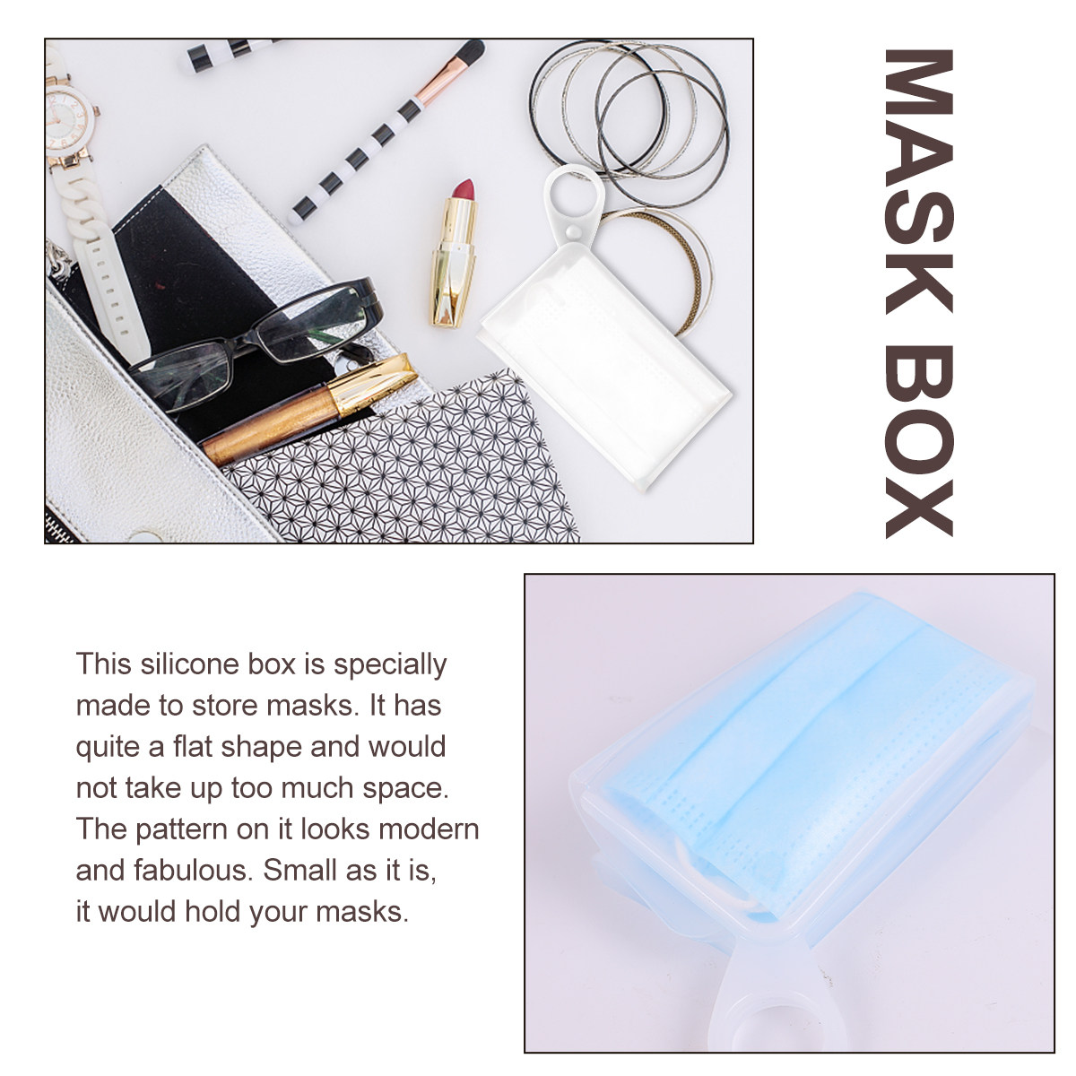 قطعتان من علب تخزين أقنعة الوج - مراجعة Face Mask Storage Box وسعره